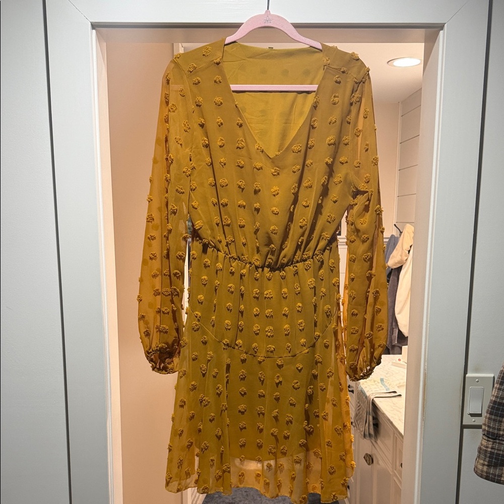 Elegant Mustard Yellow Dress